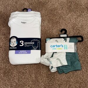 Gerber White Newborn Onesies 3-Pack